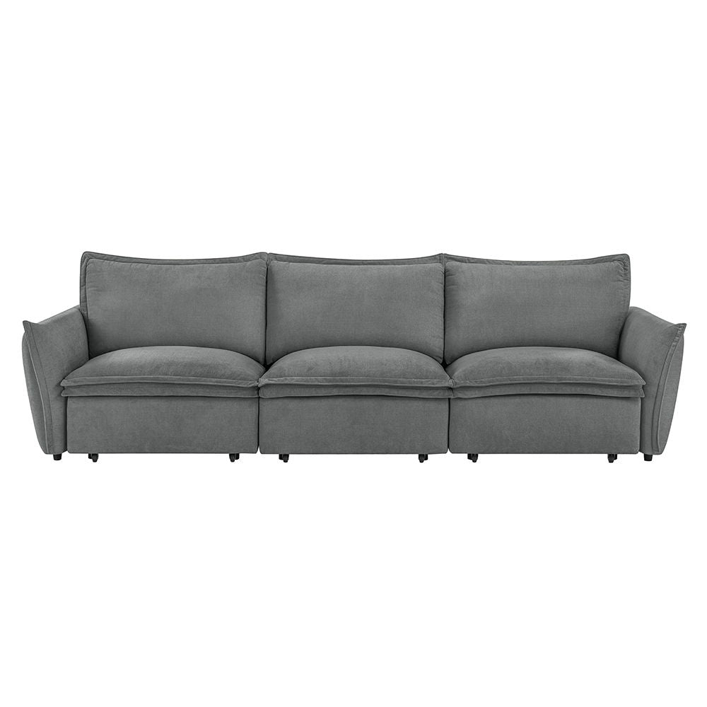 Eaden - Power Sofa With Sleeper - Gray Chenille - Urban Living Furniture (Los Angeles, CA)