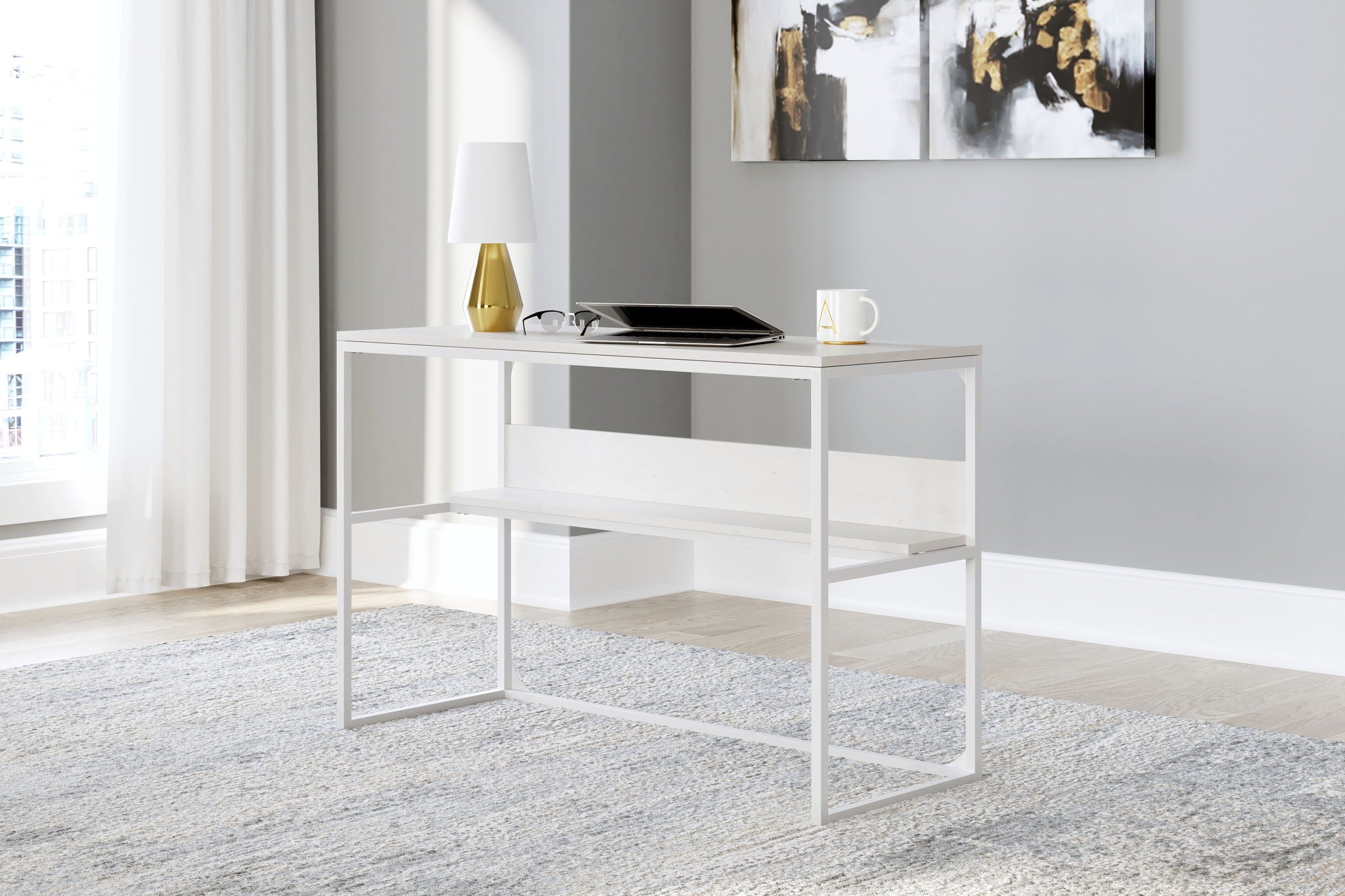 Deznee - White - 48" Home Office Desk - Urban Living Furniture (Los Angeles, CA)