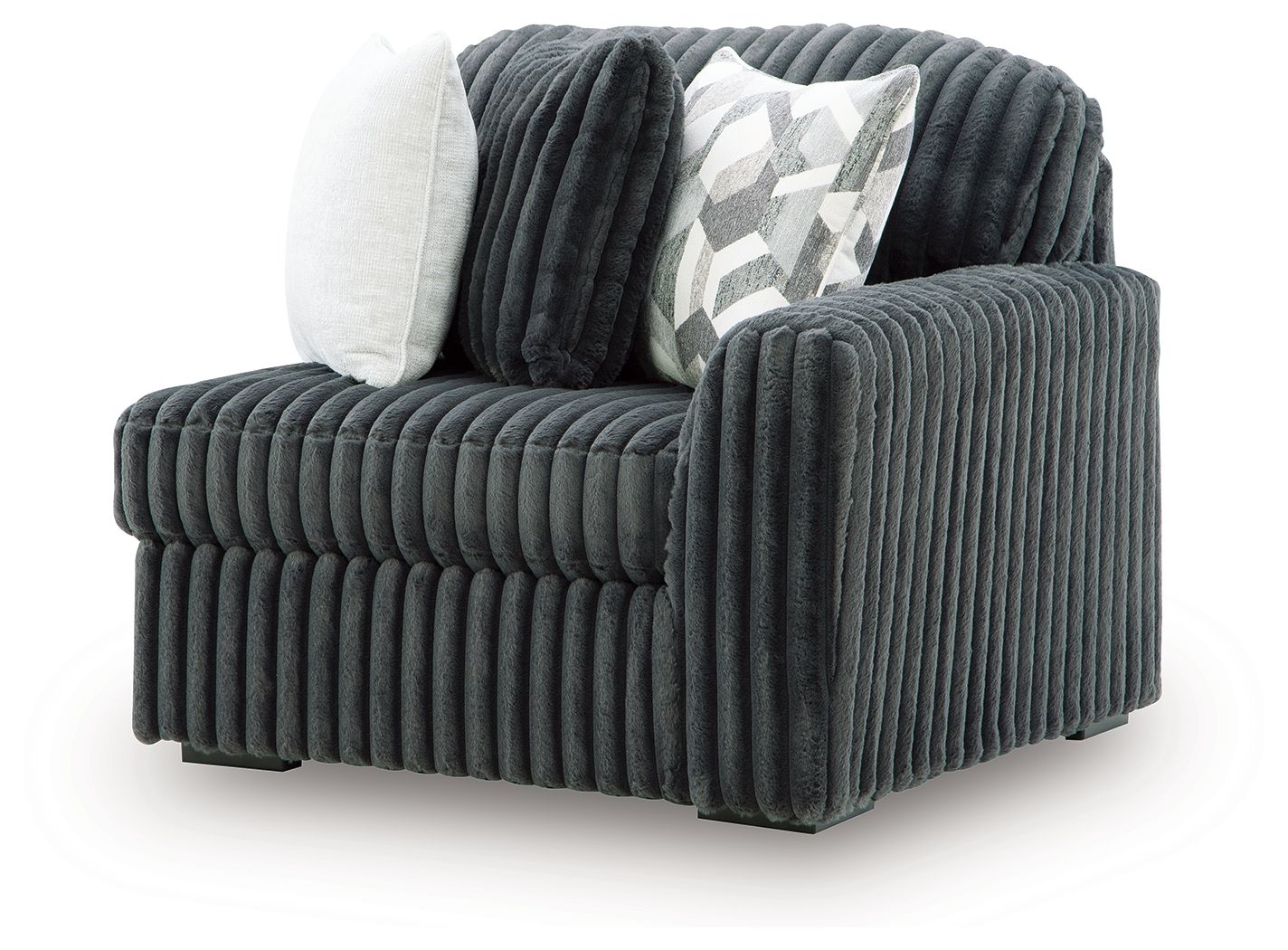 Midnight-Madness - RAF Corner Chair - Gunmetal - Urban Living Furniture (Los Angeles, CA)