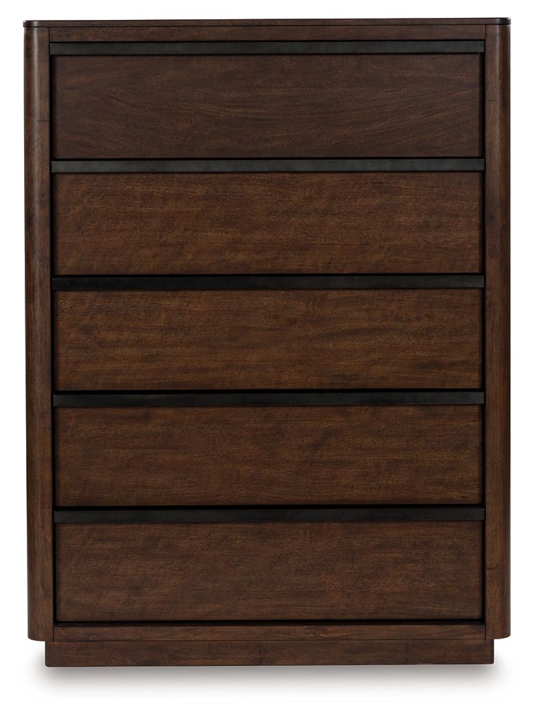 Dilenno - Dark Brown - Five Drawer Chest - Urban Living Furniture (Los Angeles, CA)