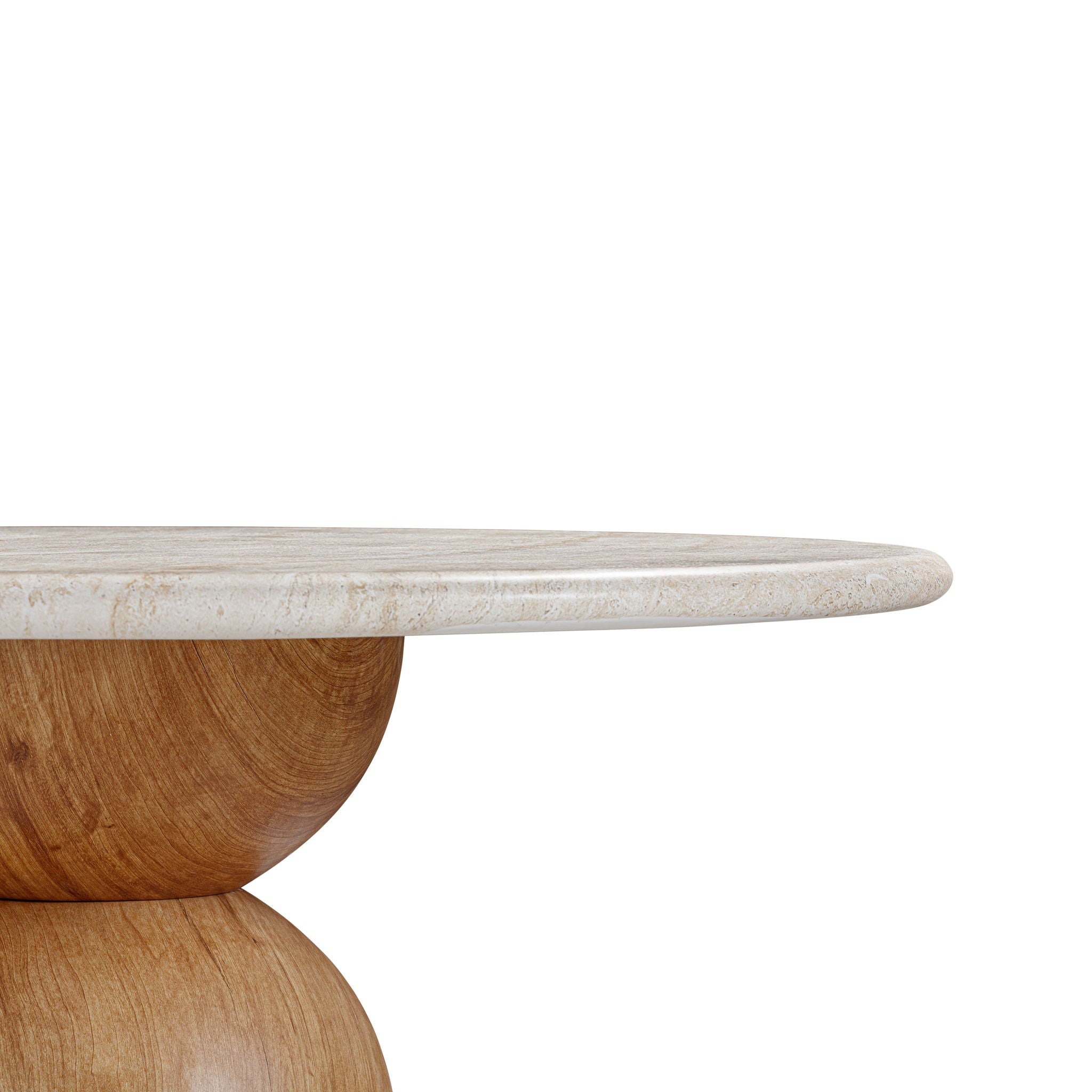 Cynthia - Concrete Indoor / Outdoor Round Dining Table - Travertine - Urban Living Furniture (Los Angeles, CA)