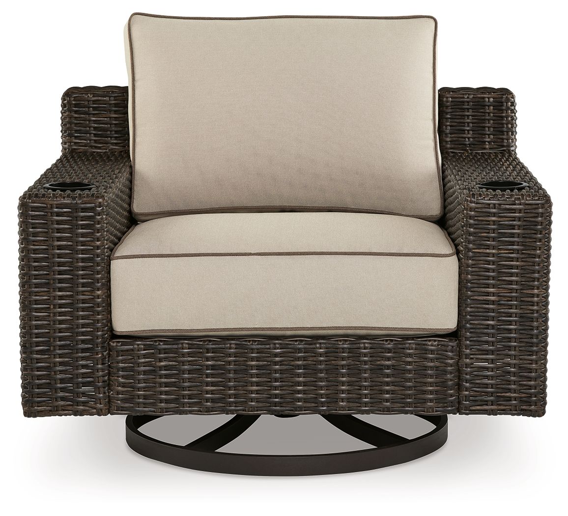 Coastline Bay - Brown - Swivel Lounge W/ Cushion - Urban Living Furniture (Los Angeles, CA)