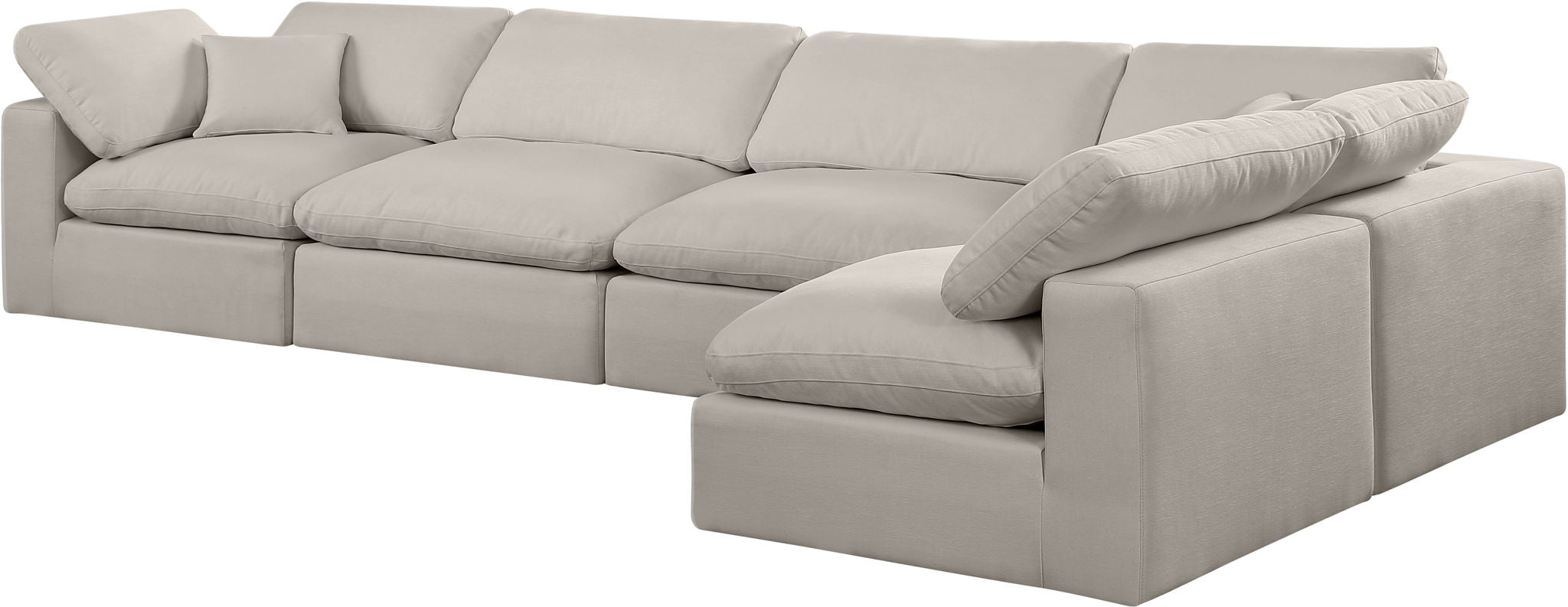Comfy - 5 Piece Linen Modular Sectional - Urban Living Furniture (Los Angeles, CA)