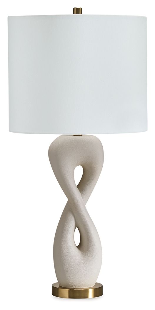 Judrich - White / Gold Finish - Poly Table Lamp - Urban Living Furniture (Los Angeles, CA)