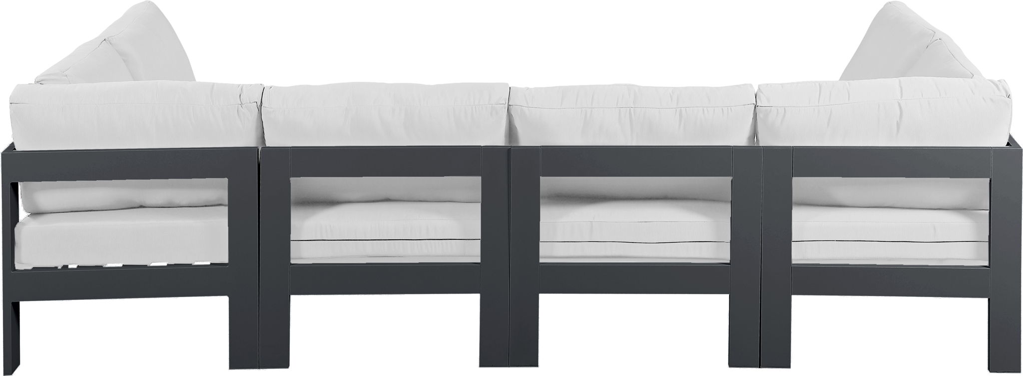 Nizuc - Outdoor Patio 6 Piece Modular Sectional With Gray Frame - Urban Living Furniture (Los Angeles, CA)