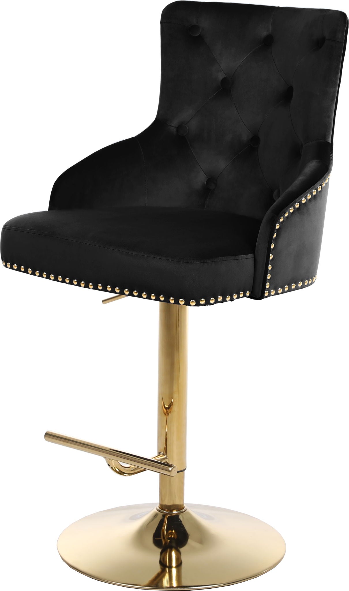 Claude - Adjustable Stool with Gold Base - Urban Living Furniture (Los Angeles, CA)