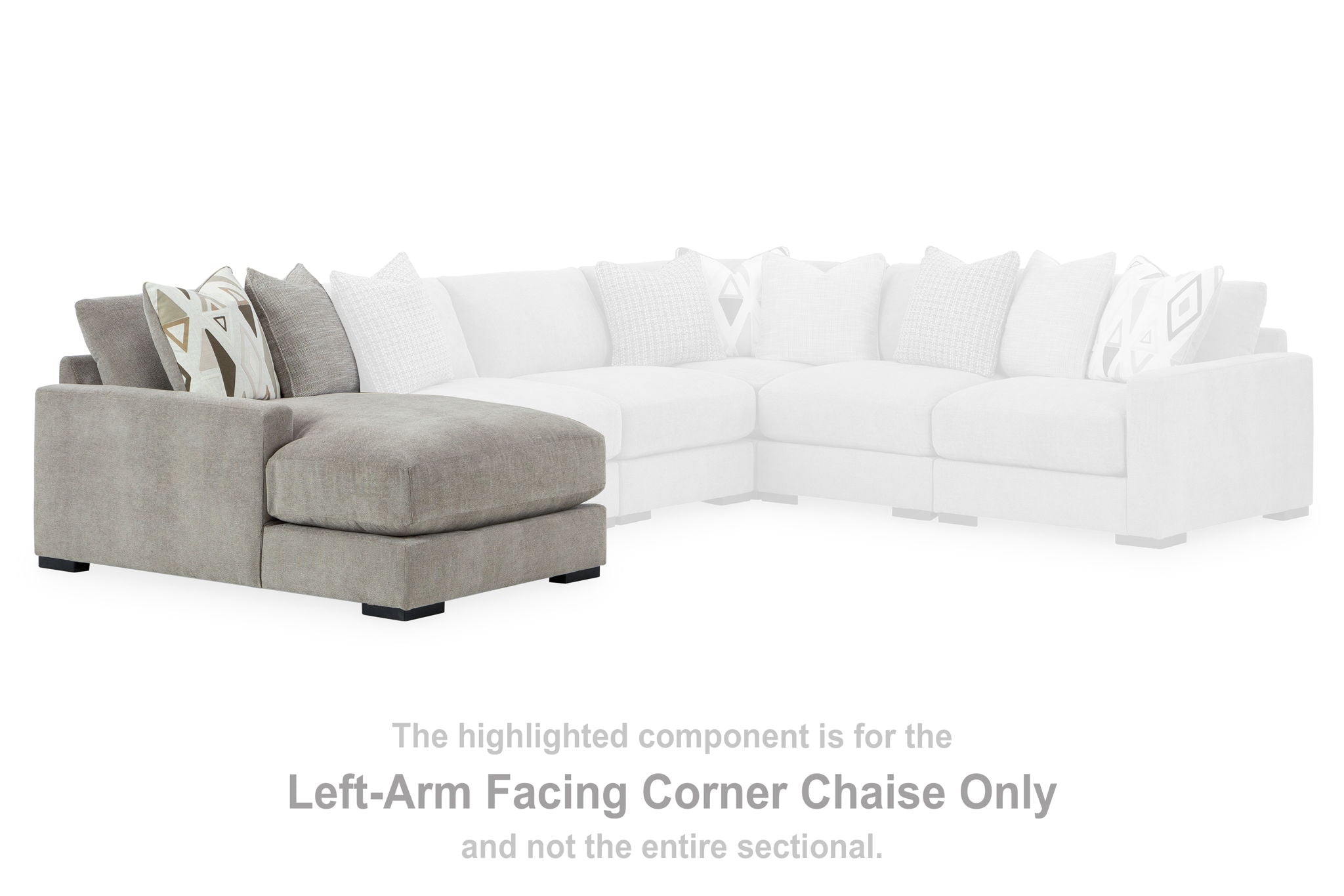 Aslan Court - Pebble - Laf Corner Chaise - Urban Living Furniture (Los Angeles, CA)