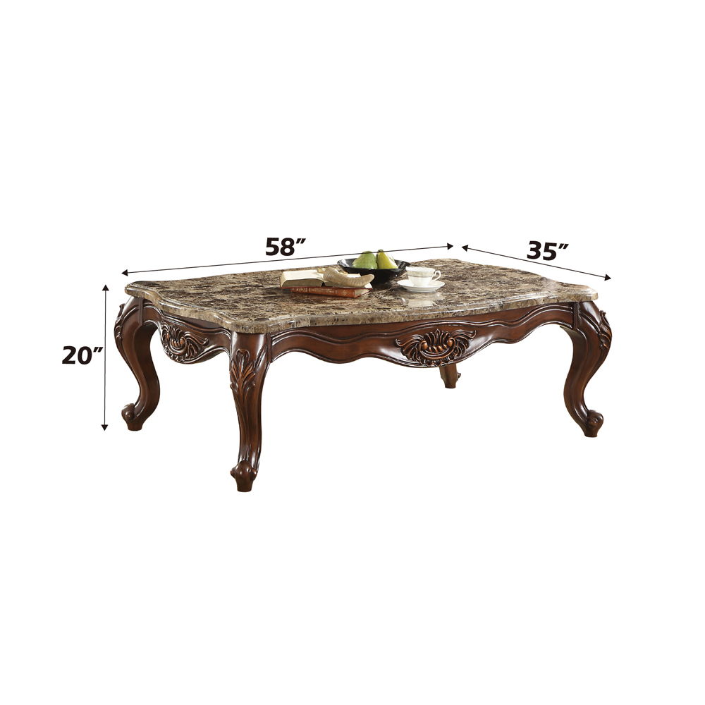 Jardena - Coffee Table - Marble Top & Cherry Oak - Urban Living Furniture (Los Angeles, CA)