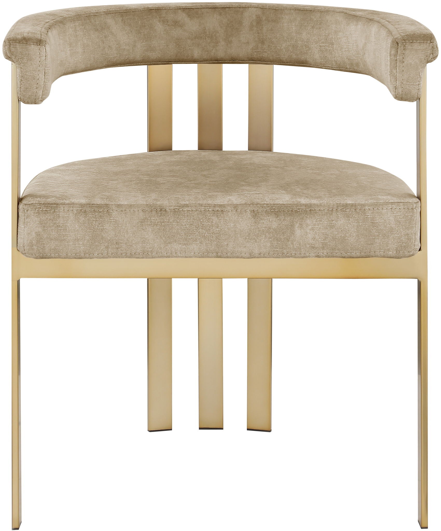 Marcello - Dining Chair With Brushed Gold Iron Frame (Set of 2) - Beige - Urban Living Furniture (Los Angeles, CA)