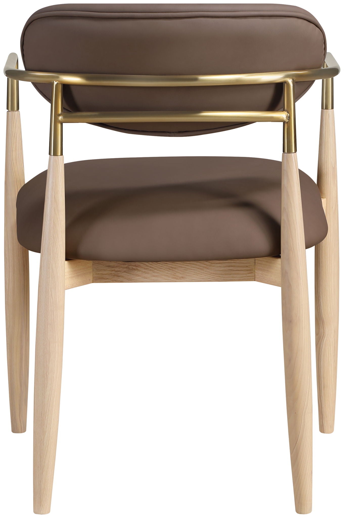 Riccio - Dining Arm Chair (Set of 2) - Natural And Gold Frame - Urban Living Furniture (Los Angeles, CA)