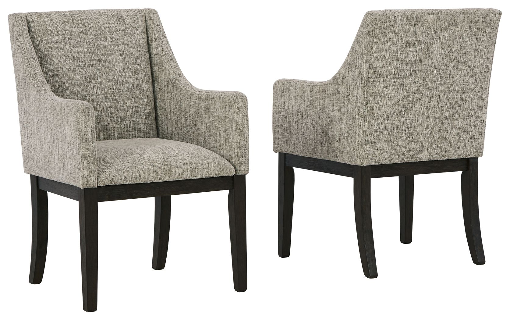 Burkhaus - Beige / Dark Brown - Dining UPH Arm Chair (Set of 2) - Urban Living Furniture (Los Angeles, CA)