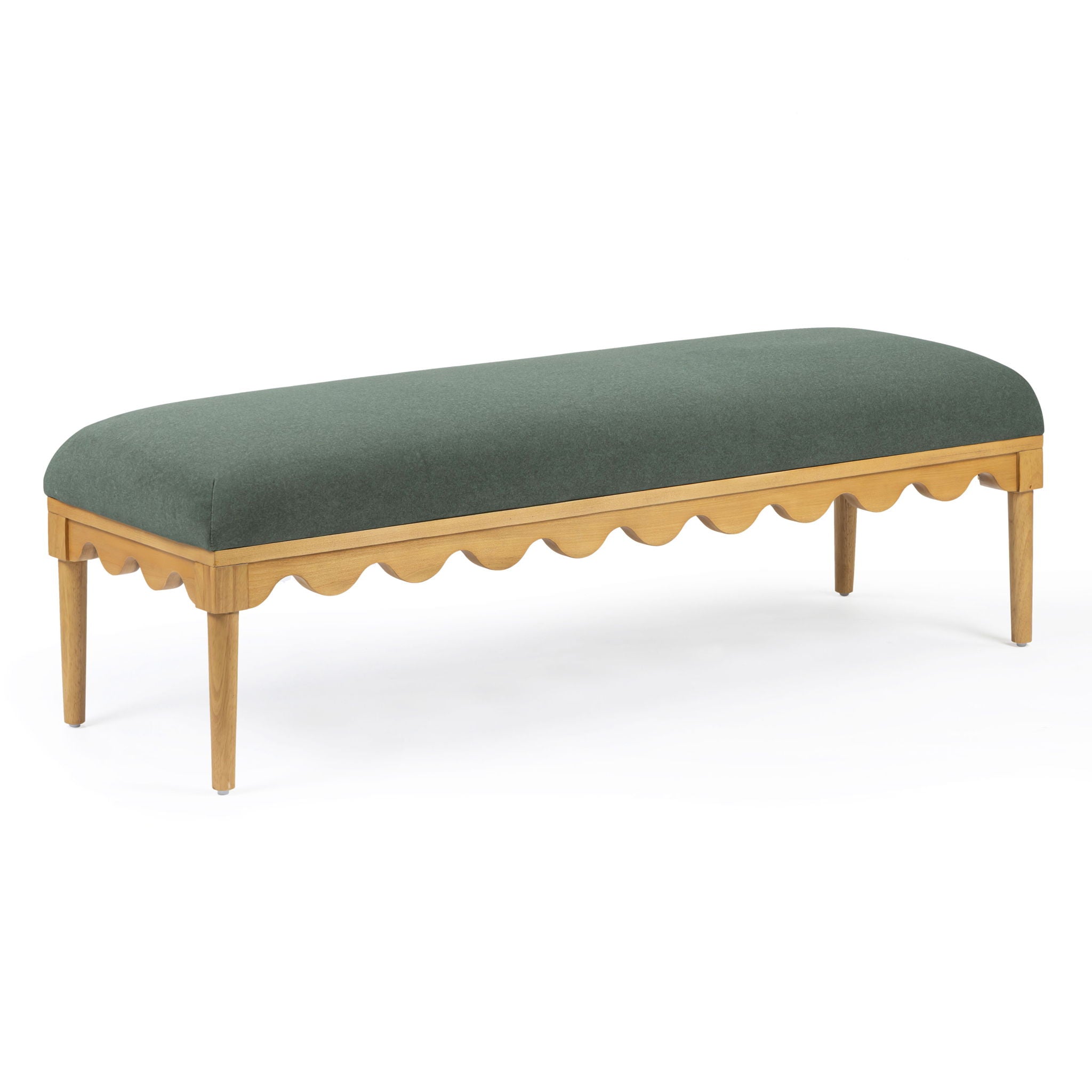 Oodle - Vegan Mohair Bench, Natural Ash Legs - Urban Living Furniture (Los Angeles, CA)
