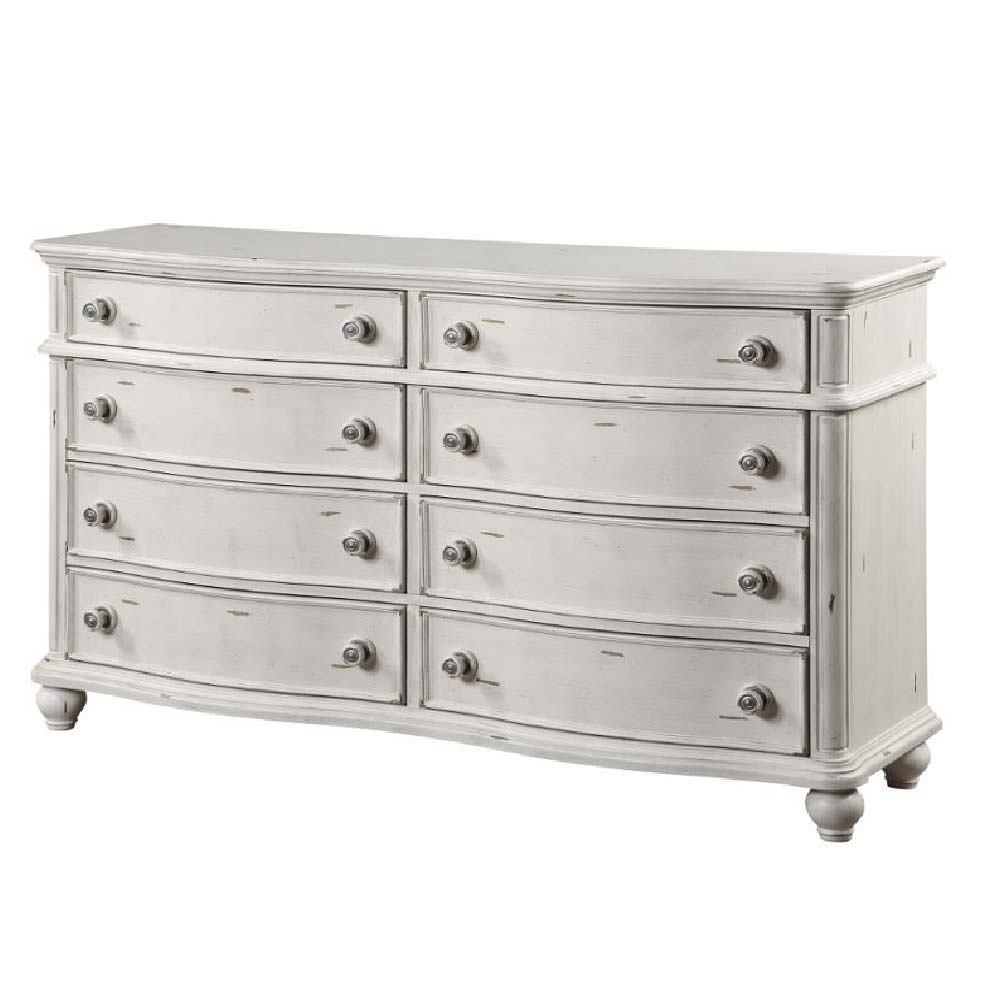 Jaqueline - Dresser - Light Gray Linen & Antique White Finish - Urban Living Furniture (Los Angeles, CA)