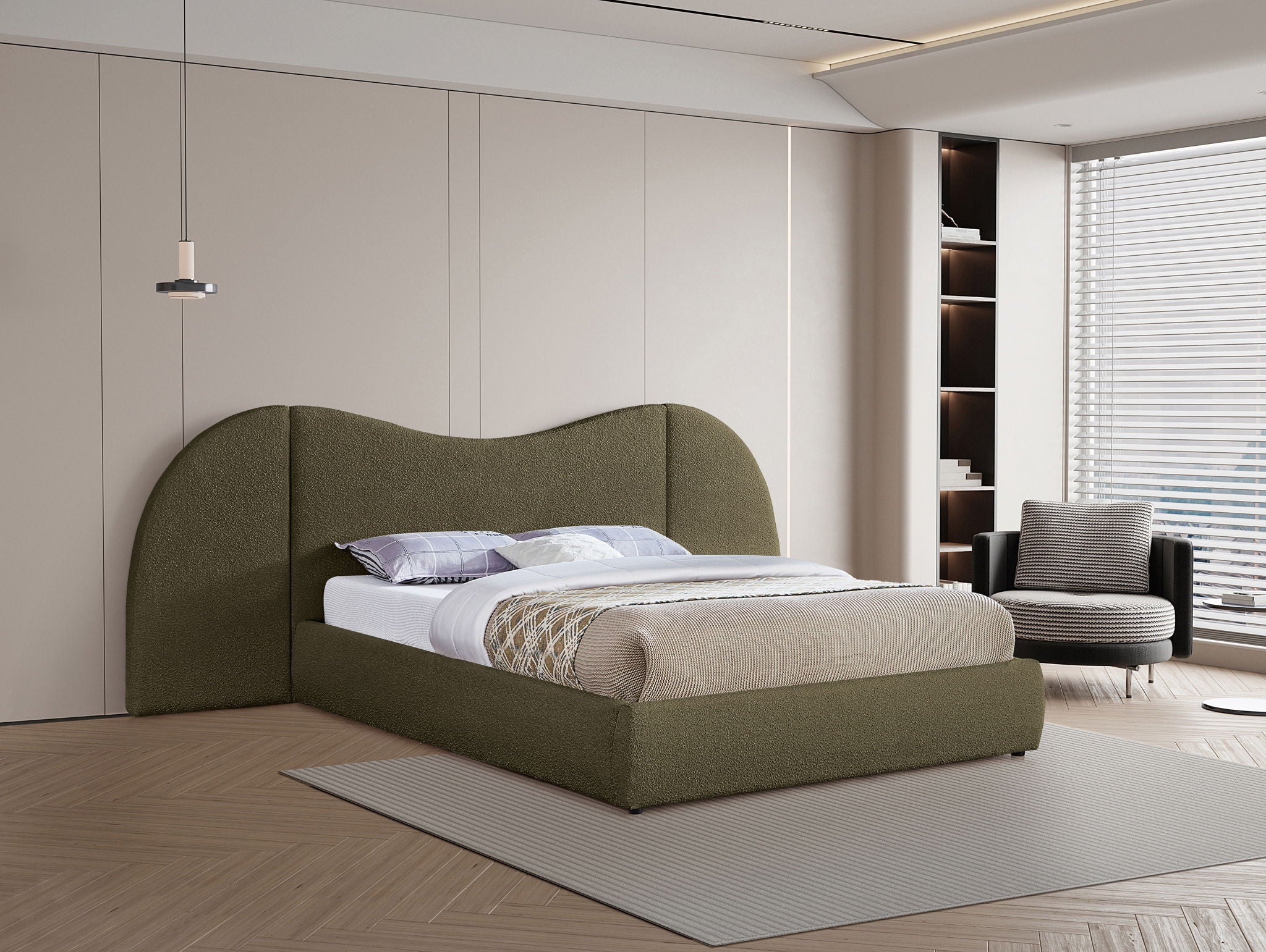 Everest - Boucle Fabric Bed - Urban Living Furniture (Los Angeles, CA)