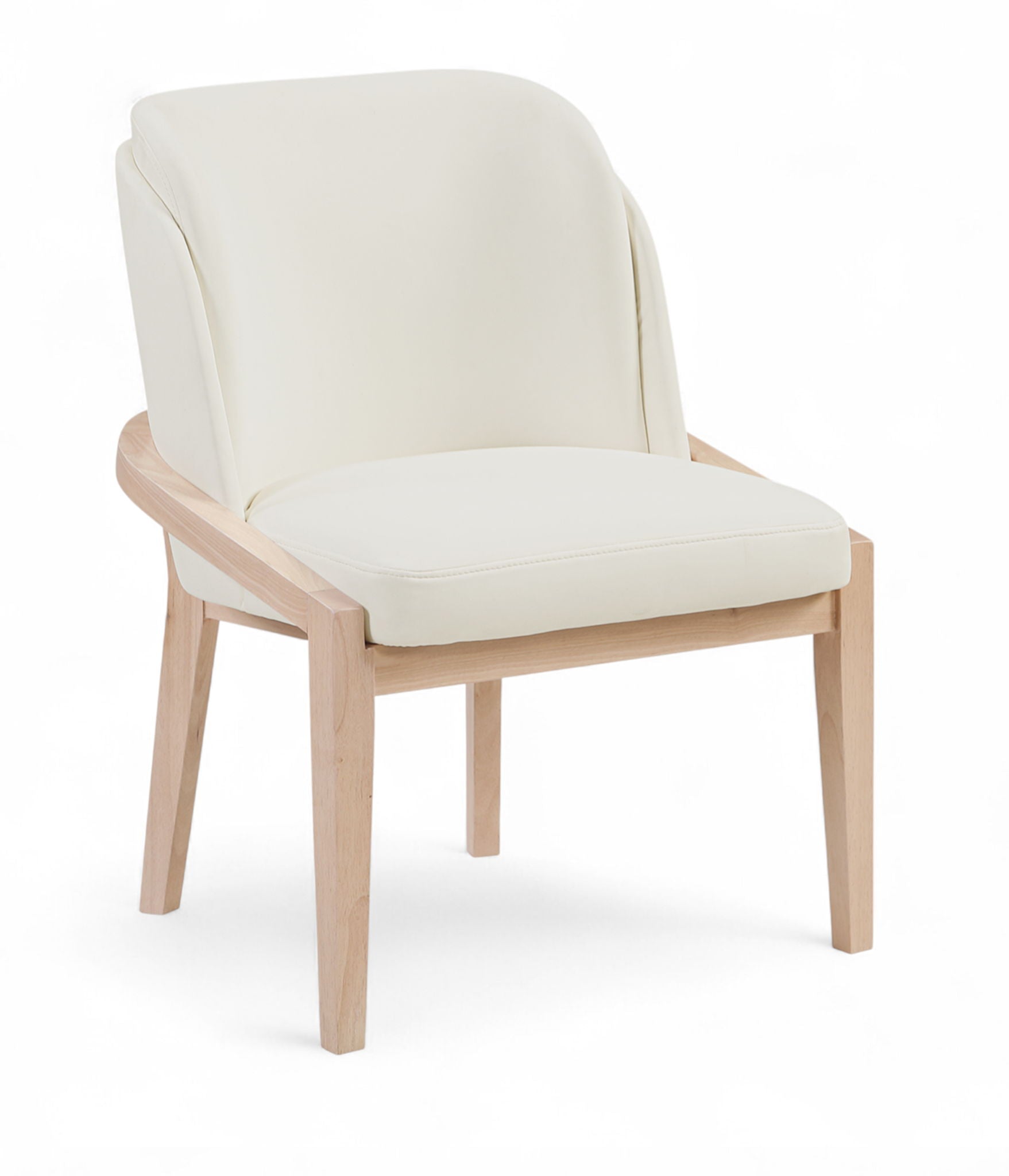 Navo - Faux Leather Upholstered Dining Chair - Natural Base