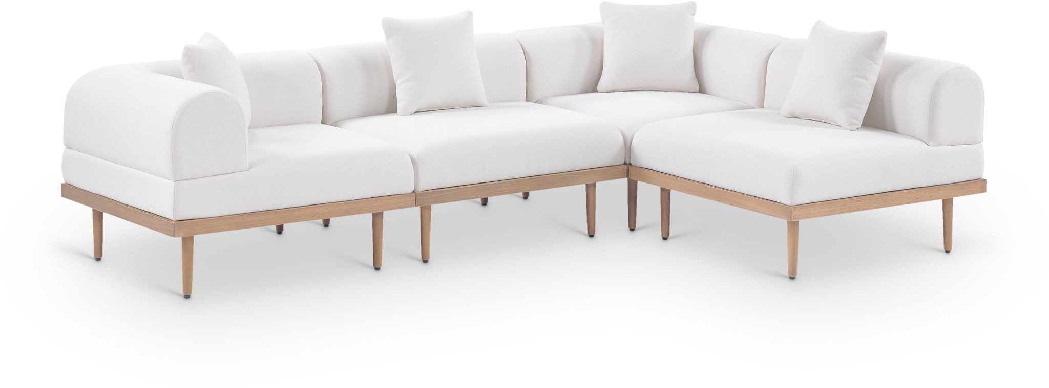 Laguna - 4 Piece 106.5" Upholstered Outdoor Patio Modular Sectional - Urban Living Furniture (Los Angeles, CA)