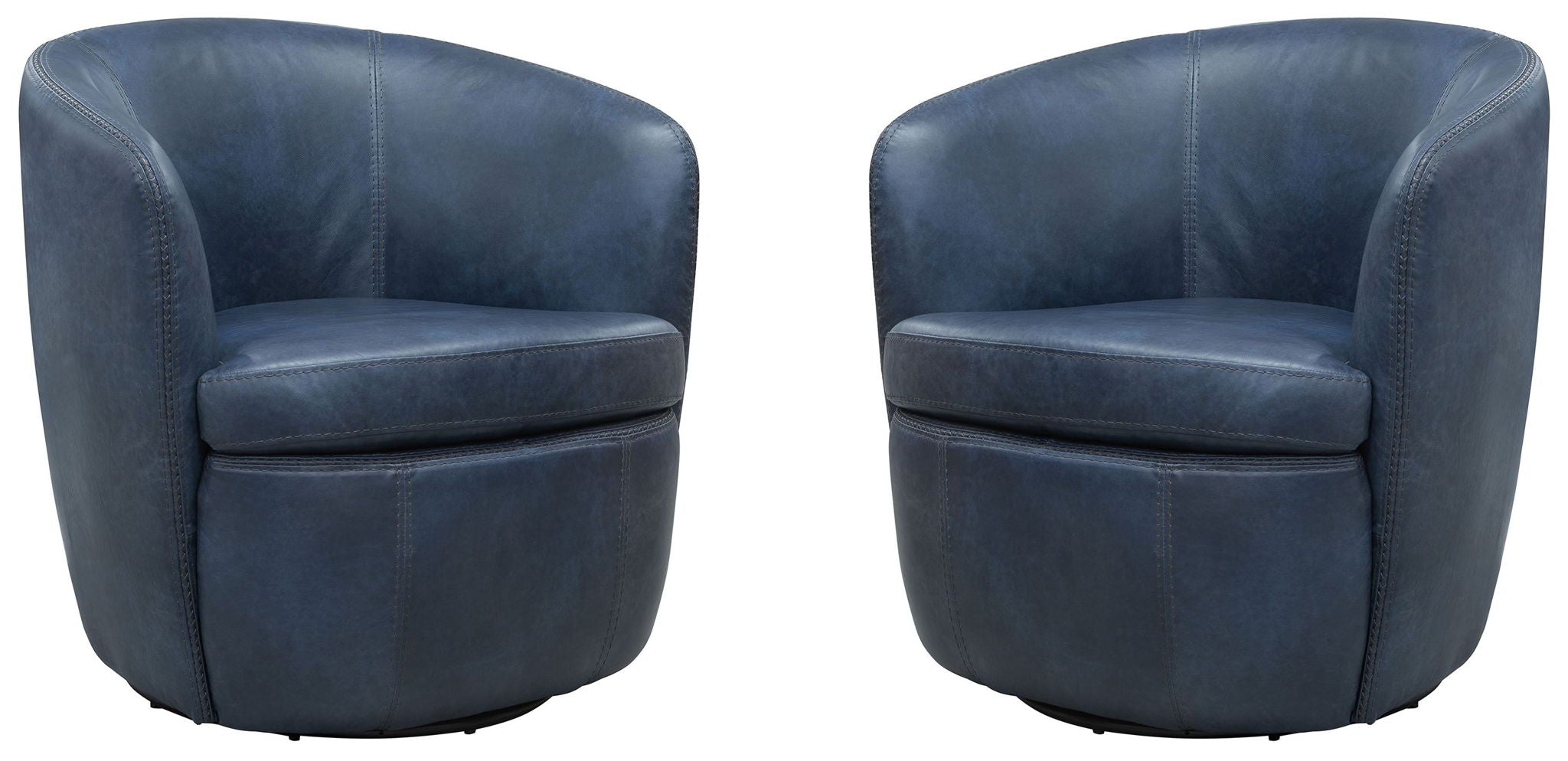 Barolo - 100% Italian Leather Swivel Club Chair (Set of 2) - Urban Living Furniture (Los Angeles, CA)