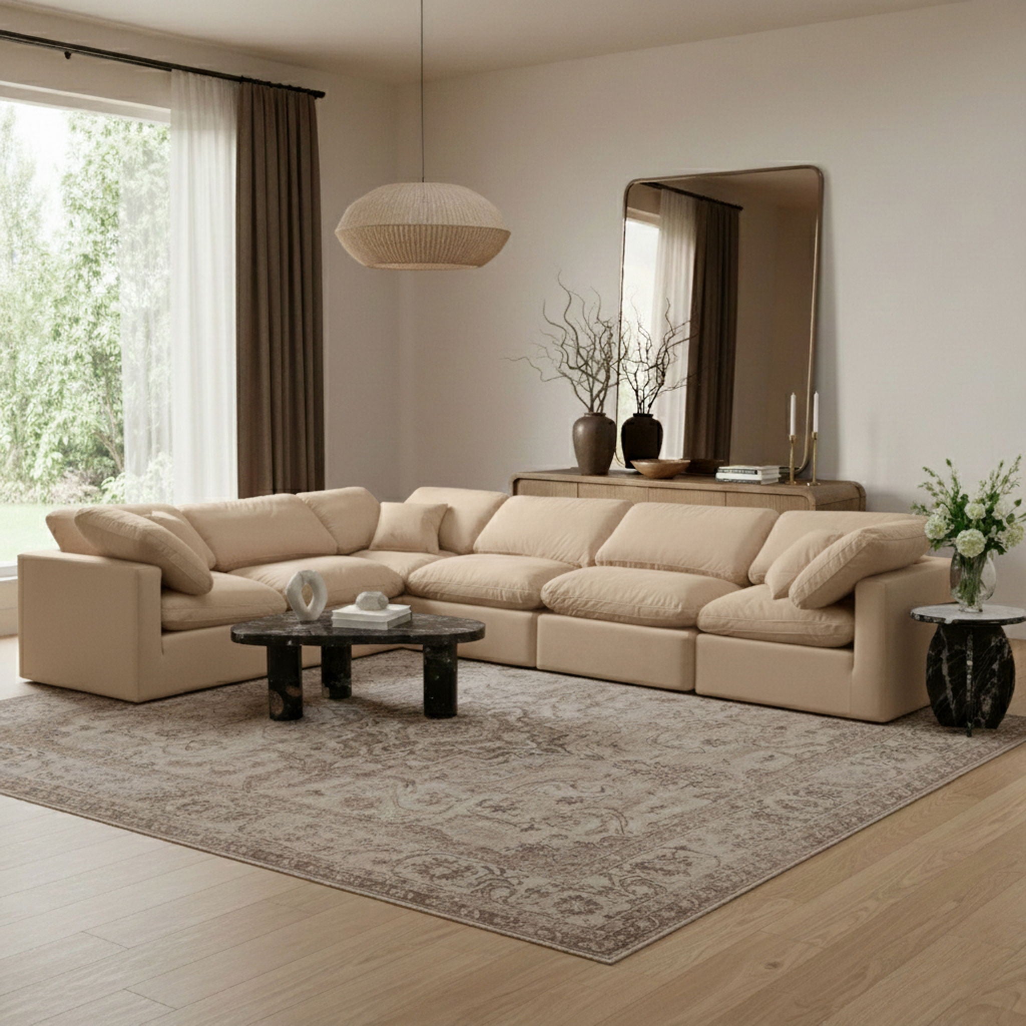 Indulge - Velvet 6 Piece Modular Corner Sectional - Urban Living Furniture (Los Angeles, CA)