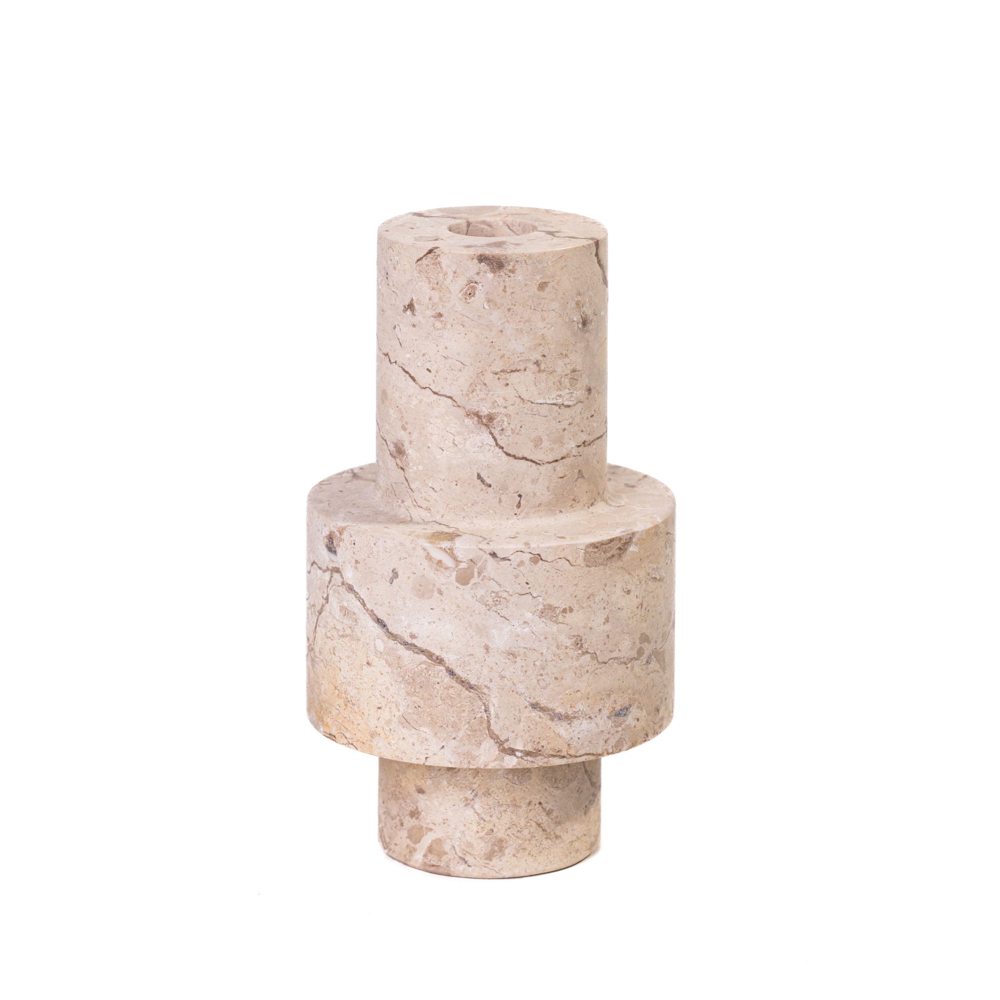 Natural Turned Candle Holder - Travertine - Urban Living Furniture (Los Angeles, CA)