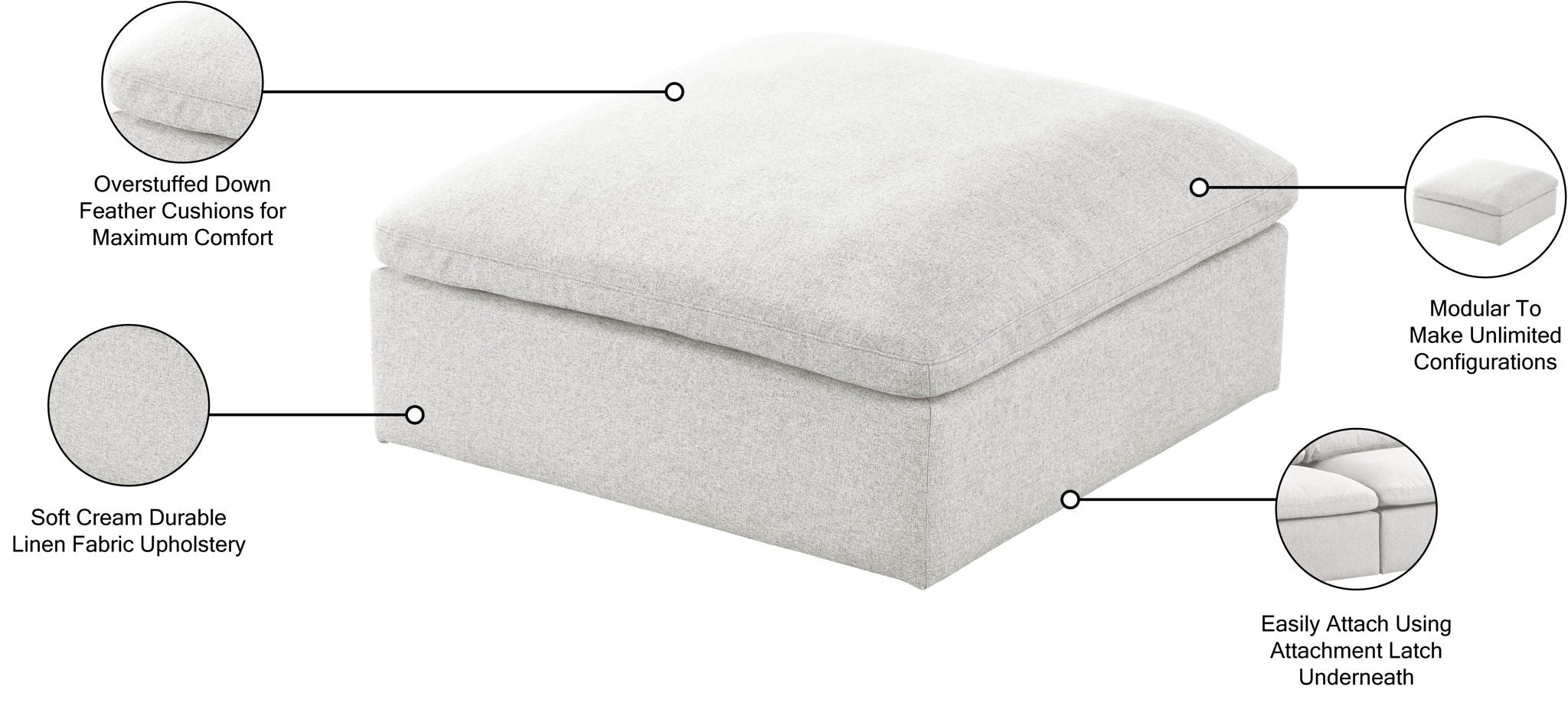 Serene - Ottoman - Urban Living Furniture (Los Angeles, CA)