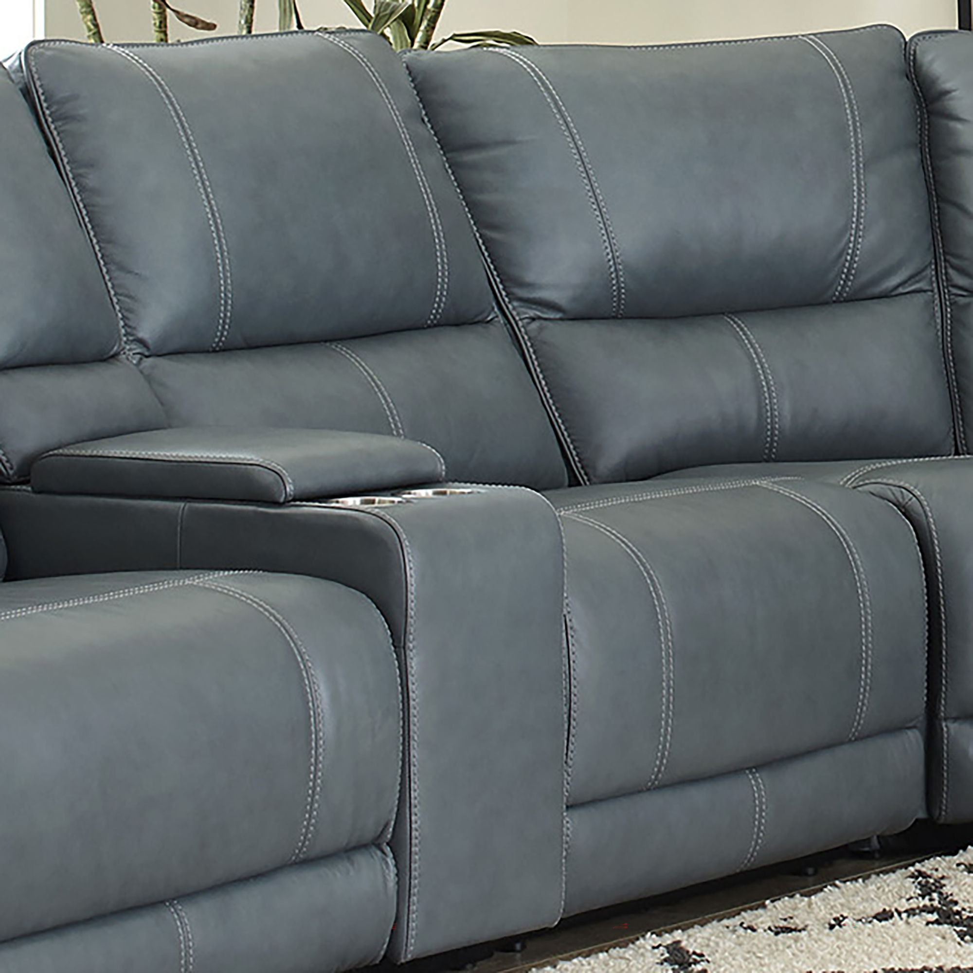 Whitman - Powered by Freemotion Power Cordless Armless Recliner - Verona Azure - Urban Living Furniture (Los Angeles, CA)