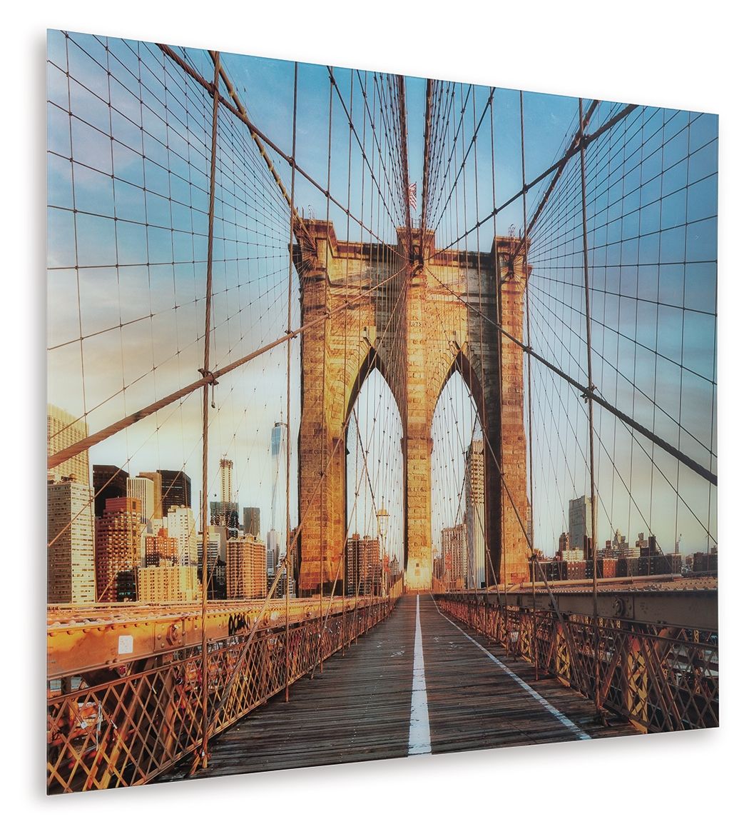 Shayward - Blue / Amber - Wall Art - Urban Living Furniture (Los Angeles, CA)