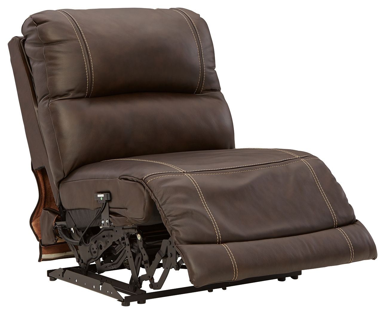 Dunleith - Chocolate - PWR Armless REC w/Adj Headrest - Urban Living Furniture (Los Angeles, CA)