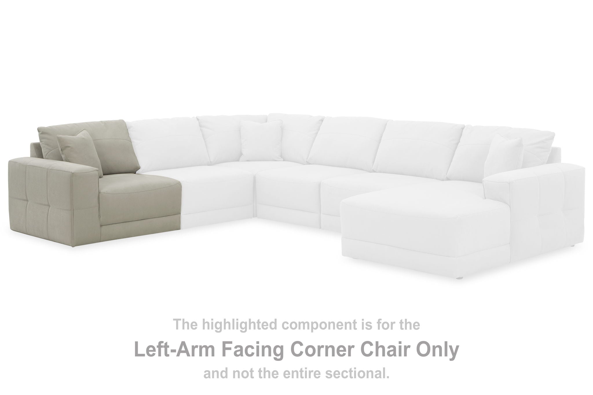 Next-Gen Gaucho - Gray - LAF Corner Chair - Urban Living Furniture (Los Angeles, CA)