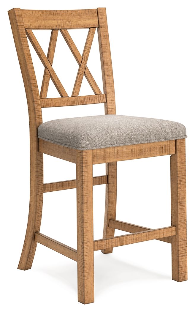 Havonplane - Brown - Upholstered Barstool (Set of 2) - Urban Living Furniture (Los Angeles, CA)
