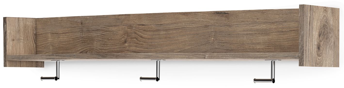 Oliah - Natural - Wall Mounted Coat Rack w/Shelf - Urban Living Furniture (Los Angeles, CA)