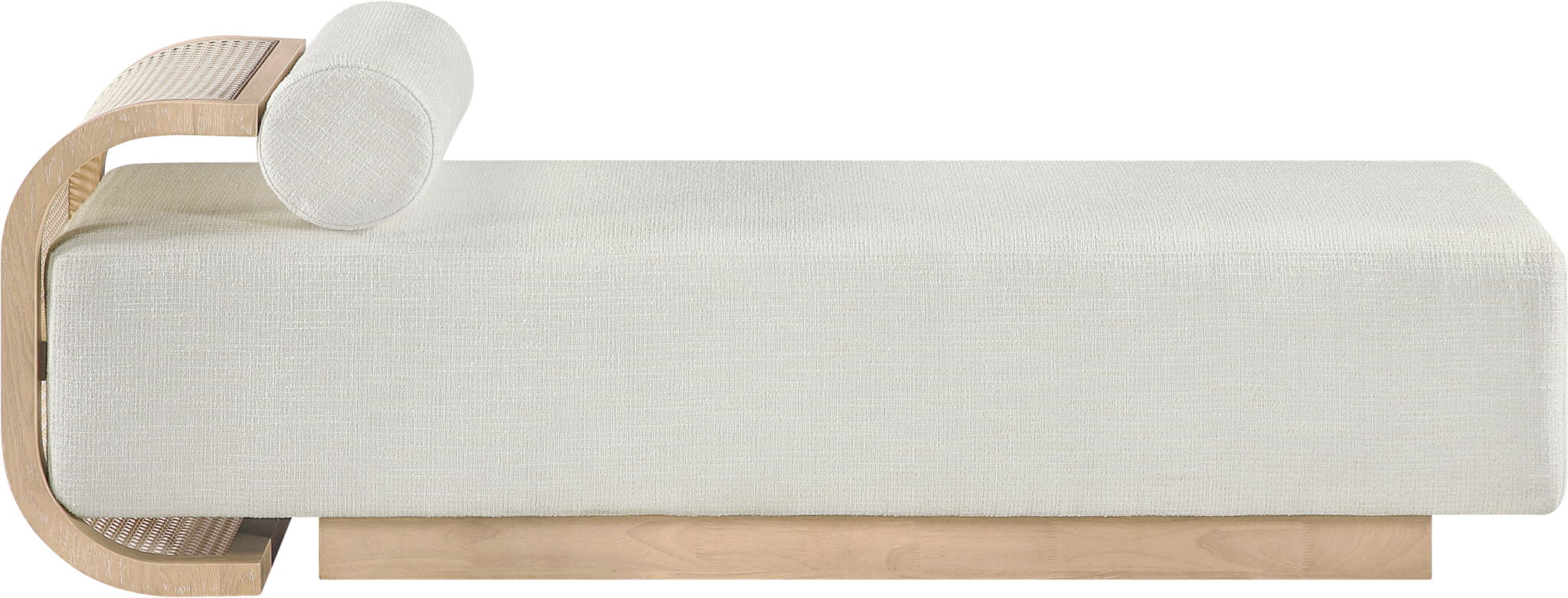 Zephyr - Linen Textured Fabric Upholstered Chaise - Painted Natural Base - Urban Living Furniture (Los Angeles, CA)