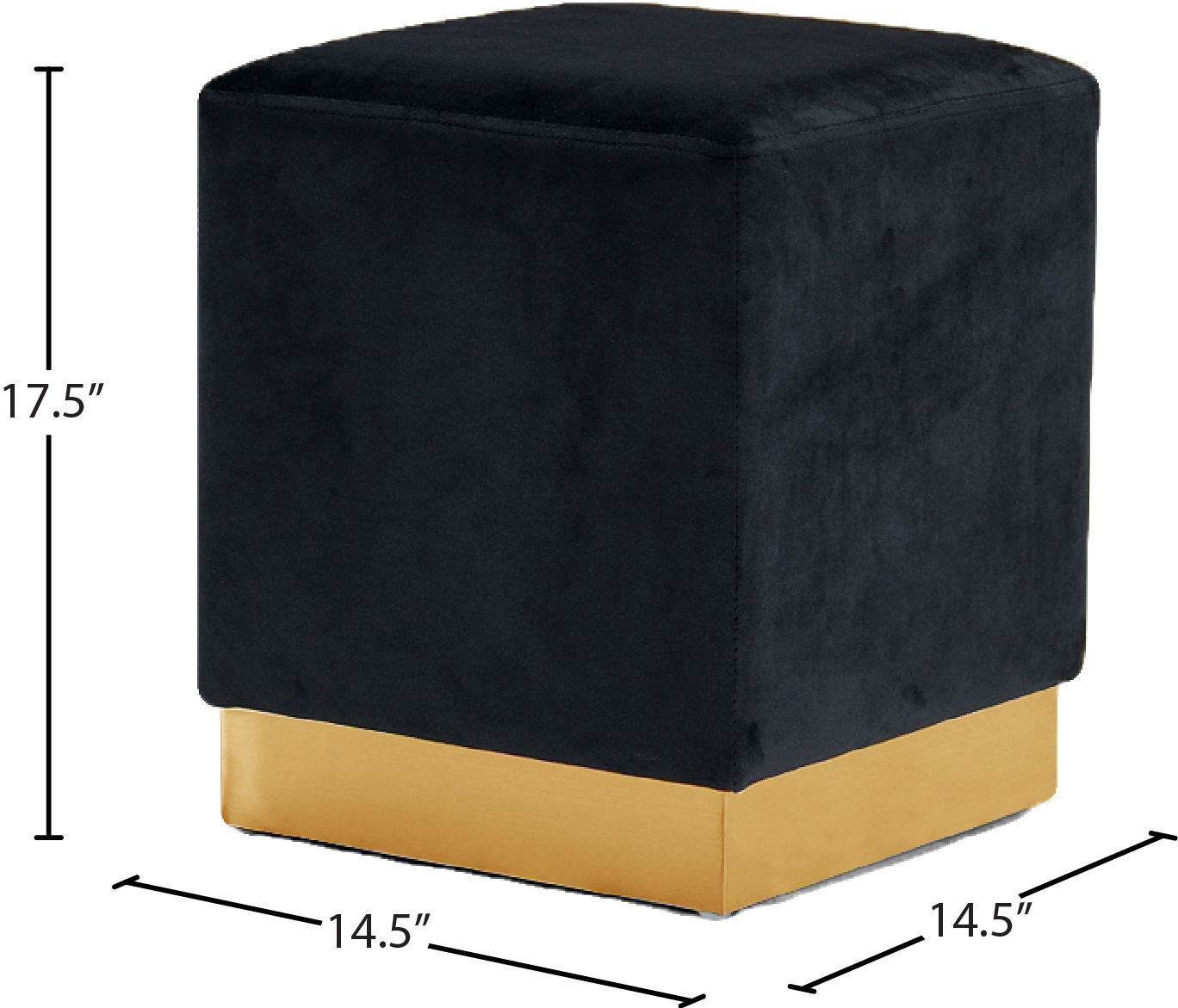 Jax - Stool Ottoman with Gold Base - Urban Living Furniture (Los Angeles, CA)