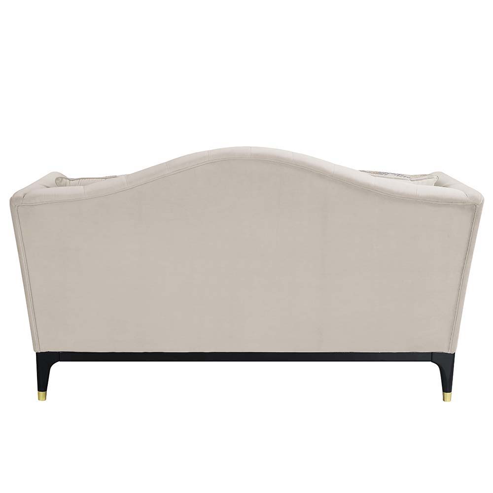 Tayden - Loveseat With 4 Pillows - Beige Velvet - Urban Living Furniture (Los Angeles, CA)