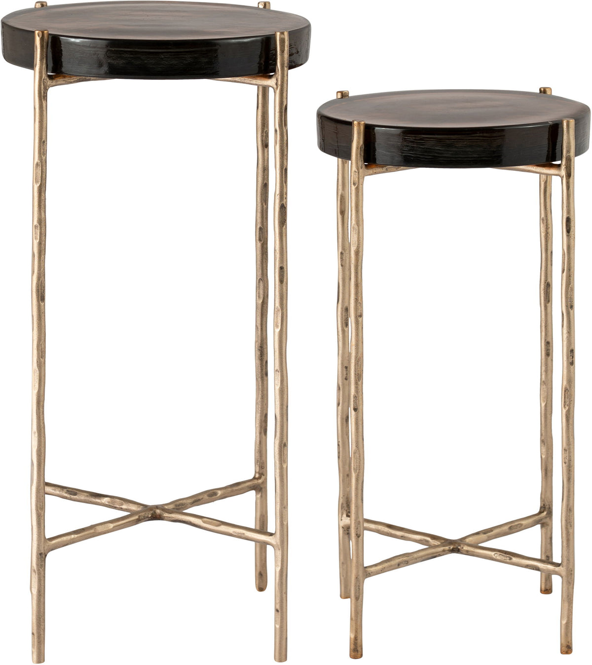 Vetra - Iron Base Bunching End Table - Brass