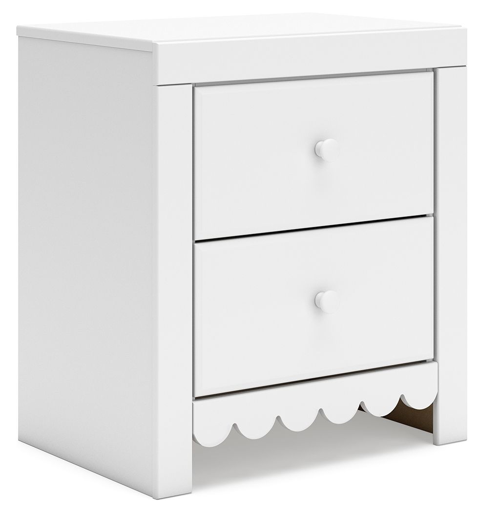 Mollviney - White - Two Drawer Night Stand - Urban Living Furniture (Los Angeles, CA)