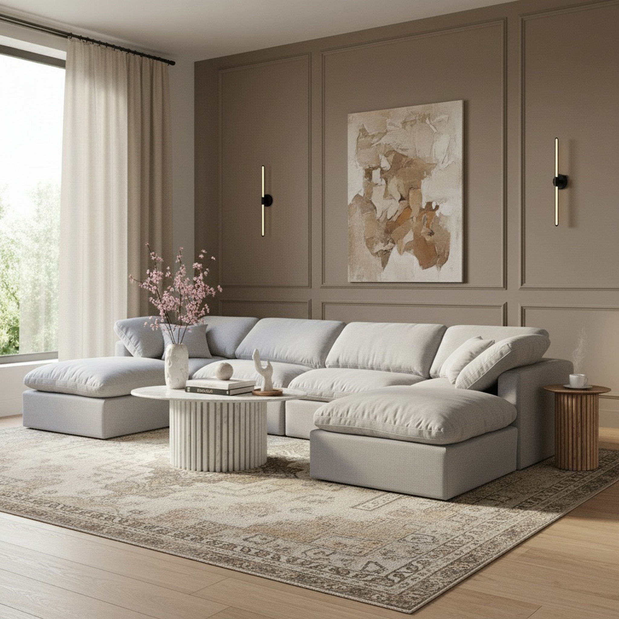 Indulge - Linen 6 Piece Modular Double Chaise Sectional - Urban Living Furniture (Los Angeles, CA)
