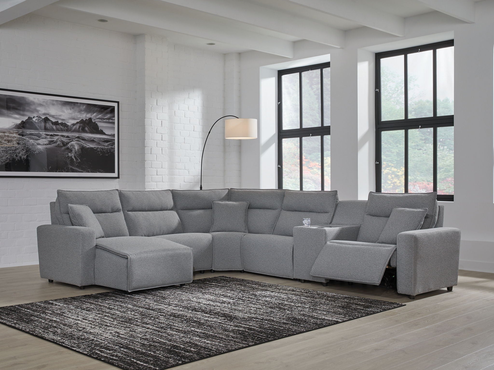ModMax II - Salt And Pepper - Reclining Sectional - Urban Living Furniture (Los Angeles, CA)