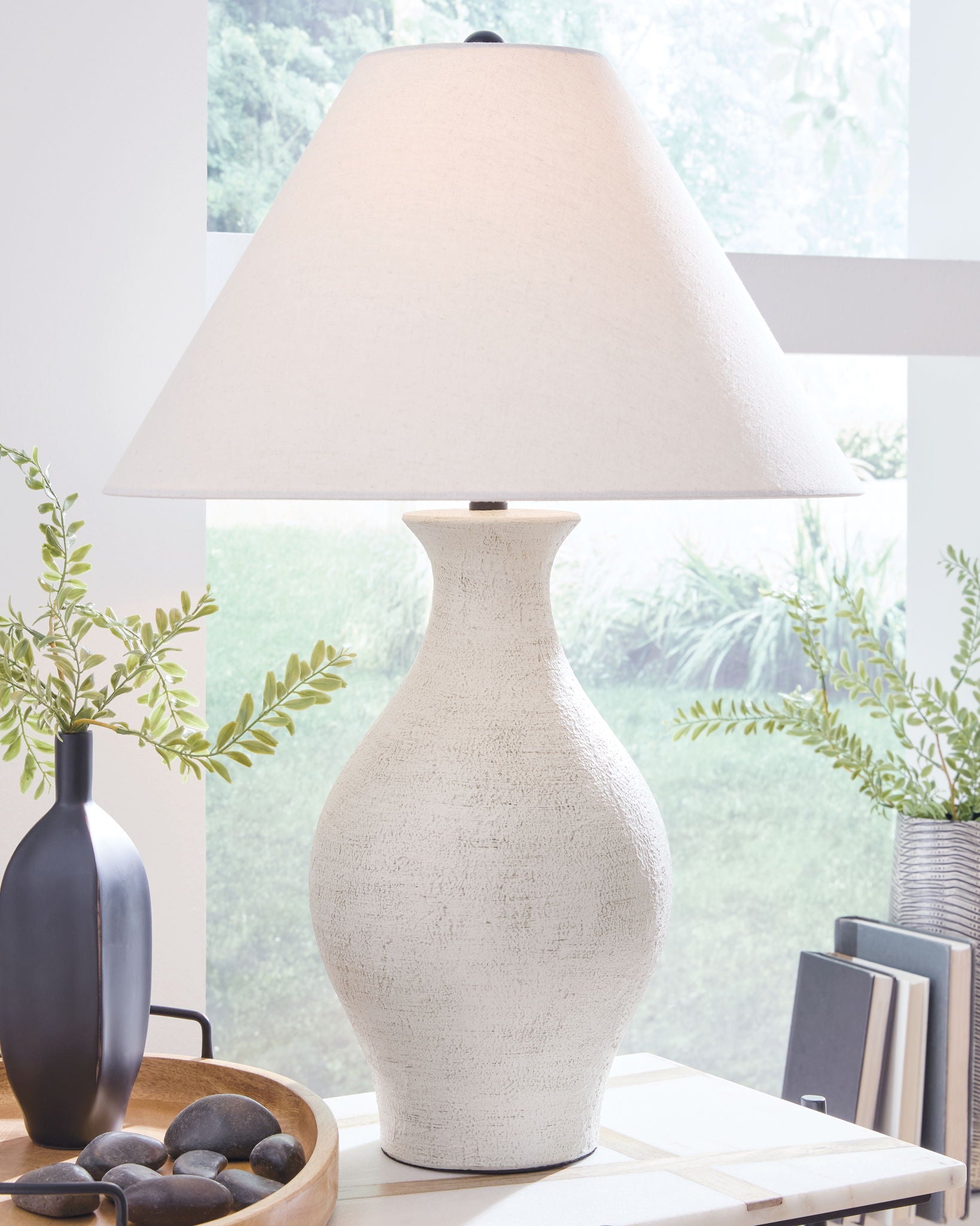 Ashbend - Ceramic Table Lamp - Antique White - Urban Living Furniture (Los Angeles, CA)