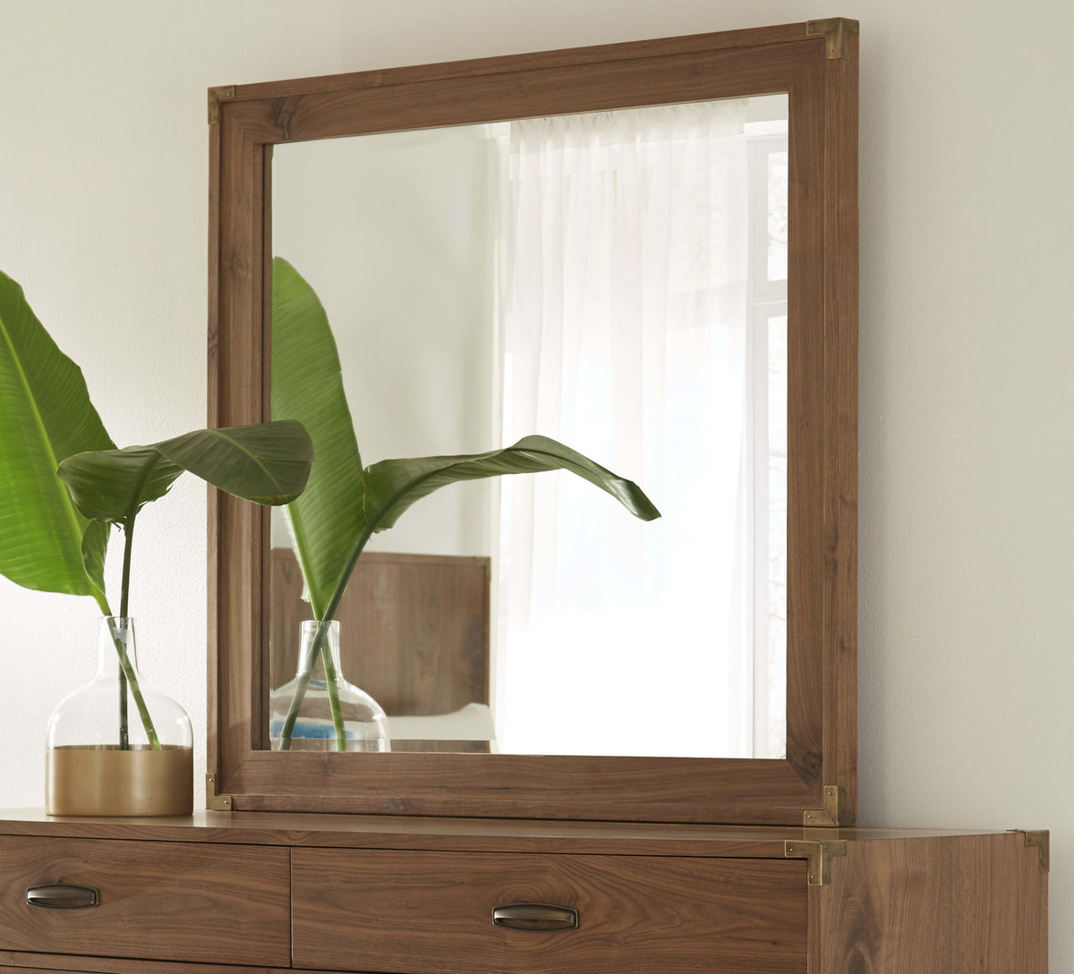 Adler - Beveled Glass Mirror - Natural Walnut