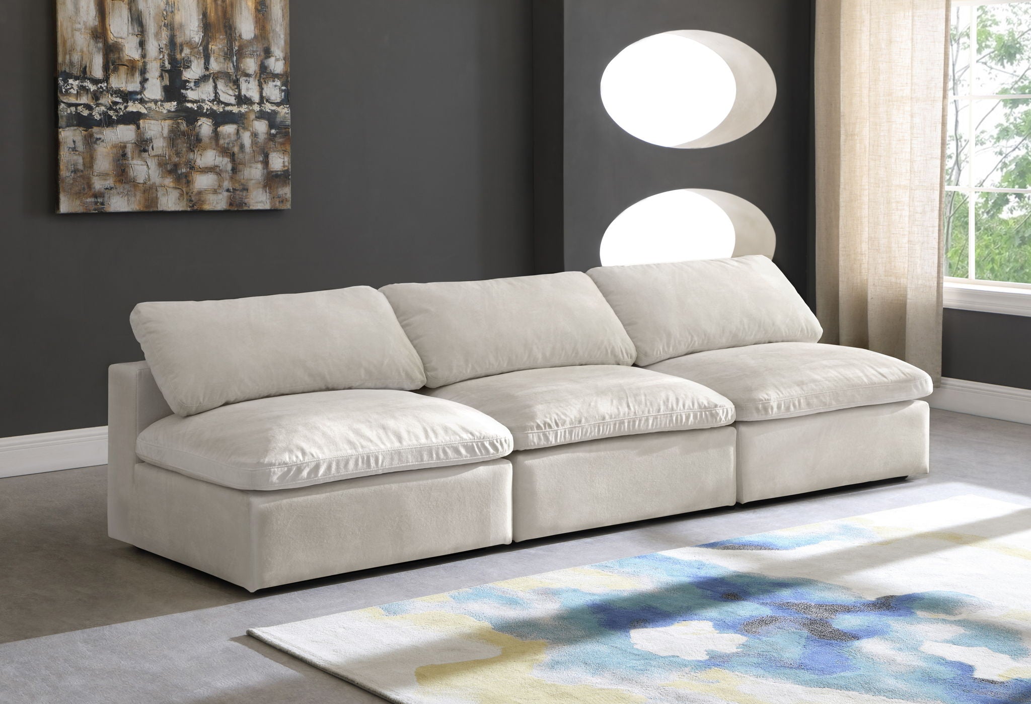 Cozy - Modular Armless 3 Seat Sofa - Urban Living Furniture (Los Angeles, CA)