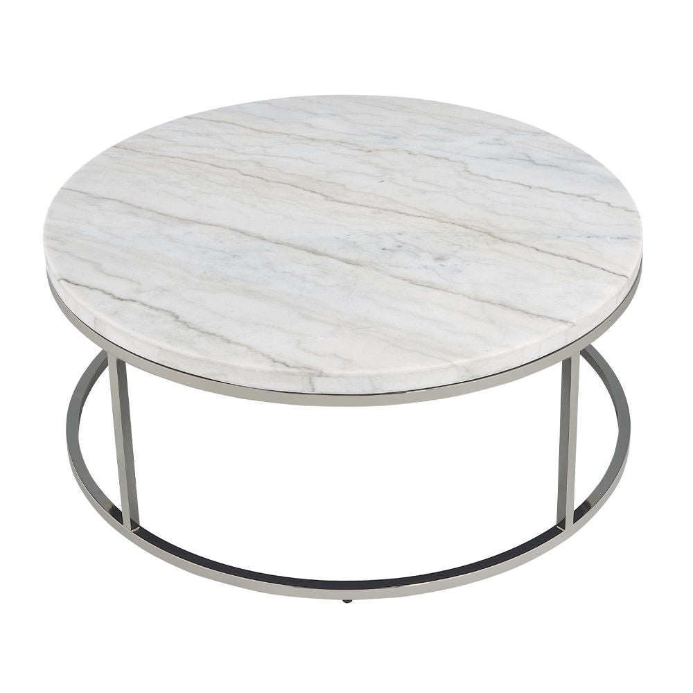 Zaidee - Coffee Table With Marble - Nickel - Urban Living Furniture (Los Angeles, CA)