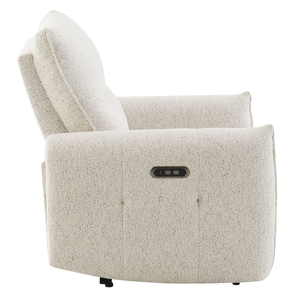 Lalisa - Power Motion Recliner With USB Port - Cream Chenille - Urban Living Furniture (Los Angeles, CA)