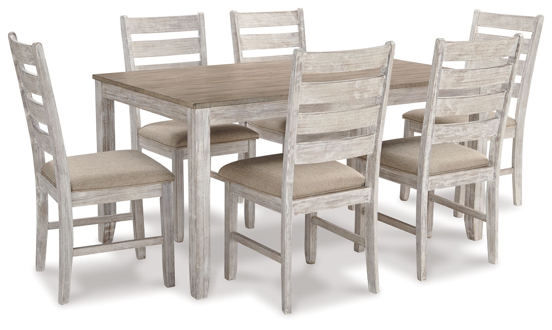 Skempton - White - Dining Room Table Set (Set of 7) - Urban Living Furniture (Los Angeles, CA)