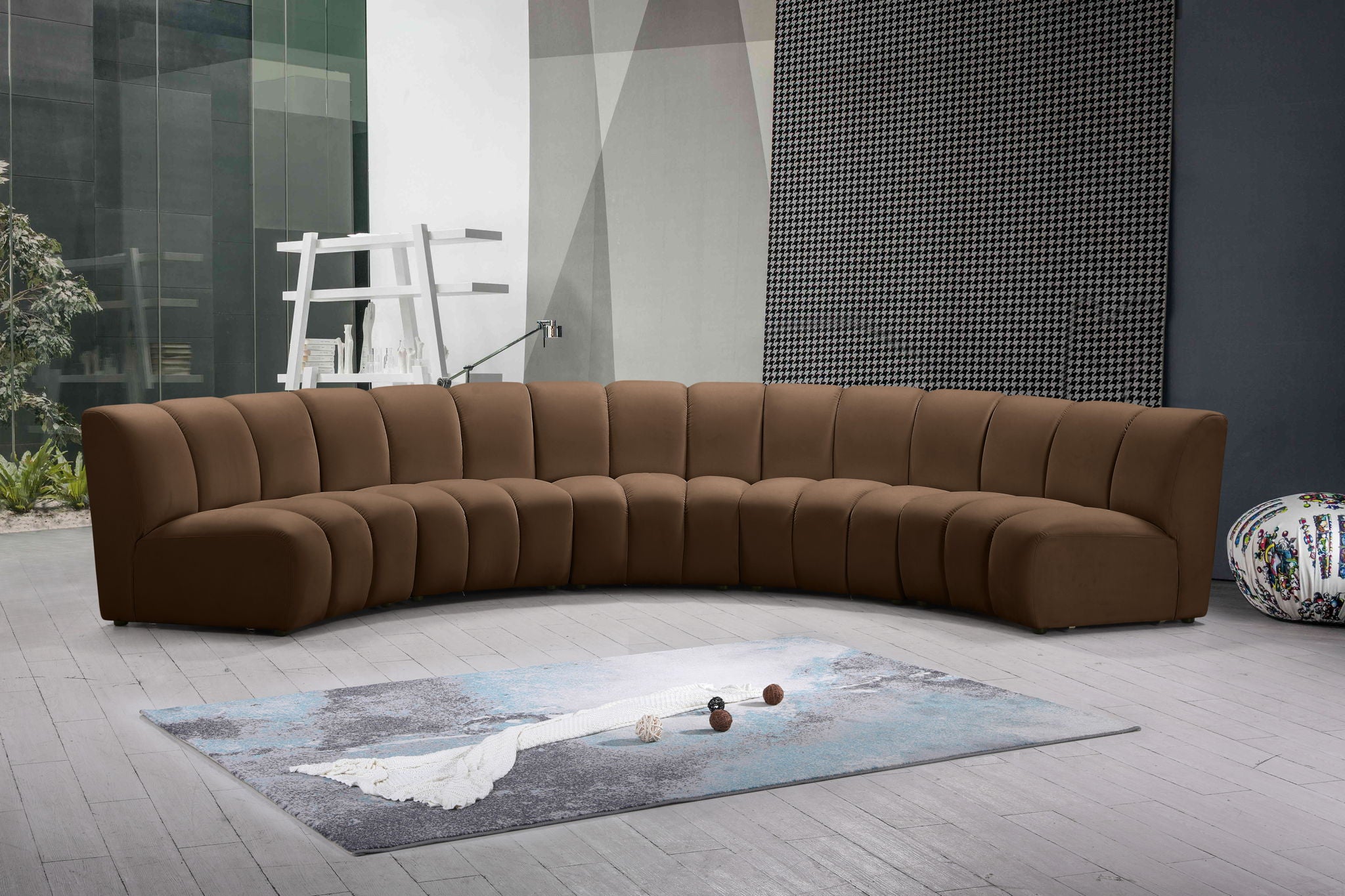 Infinity - 5 Piece Velvet Modular Sectional - Urban Living Furniture (Los Angeles, CA)