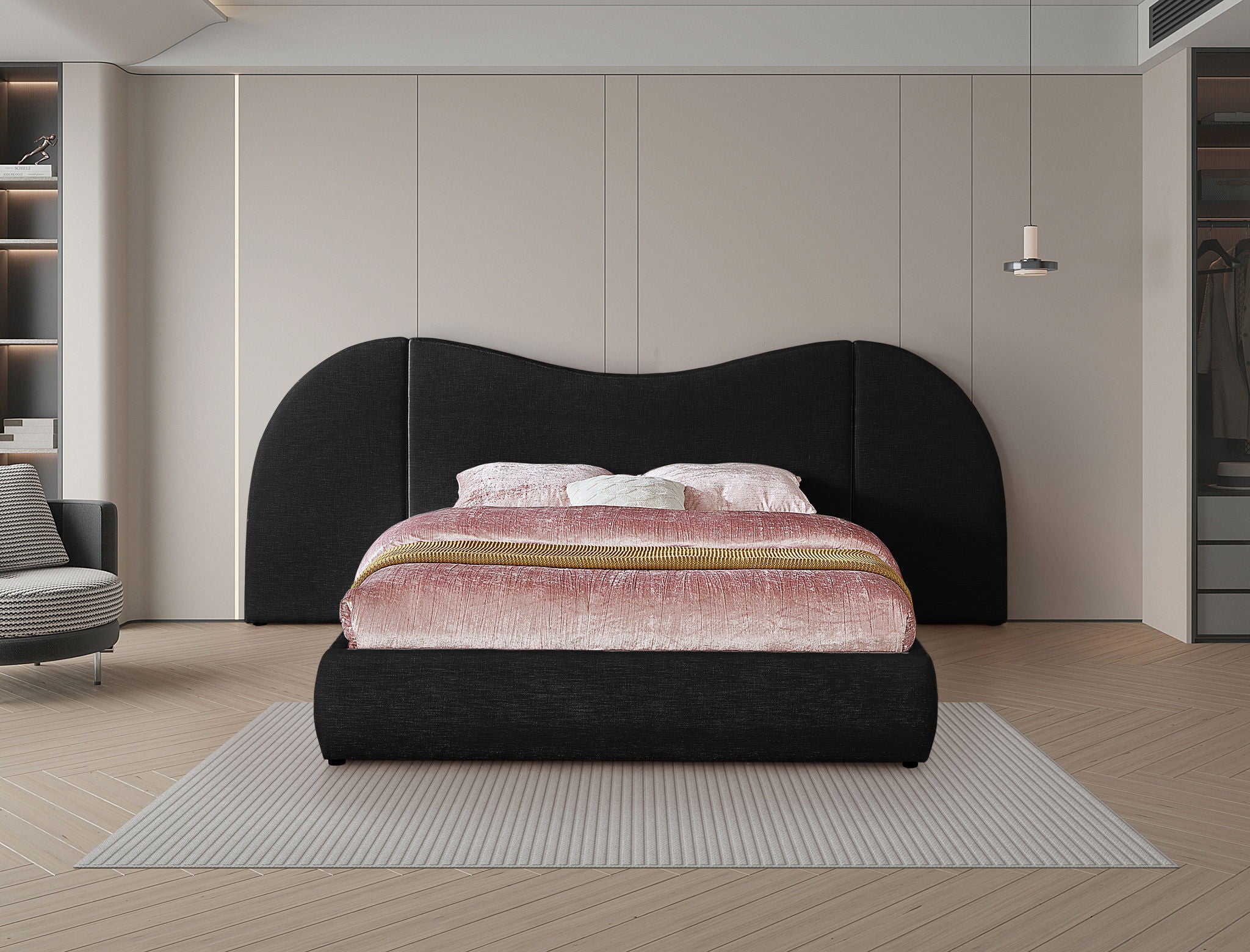 Everest - Linen Fabric Bed - Urban Living Furniture (Los Angeles, CA)