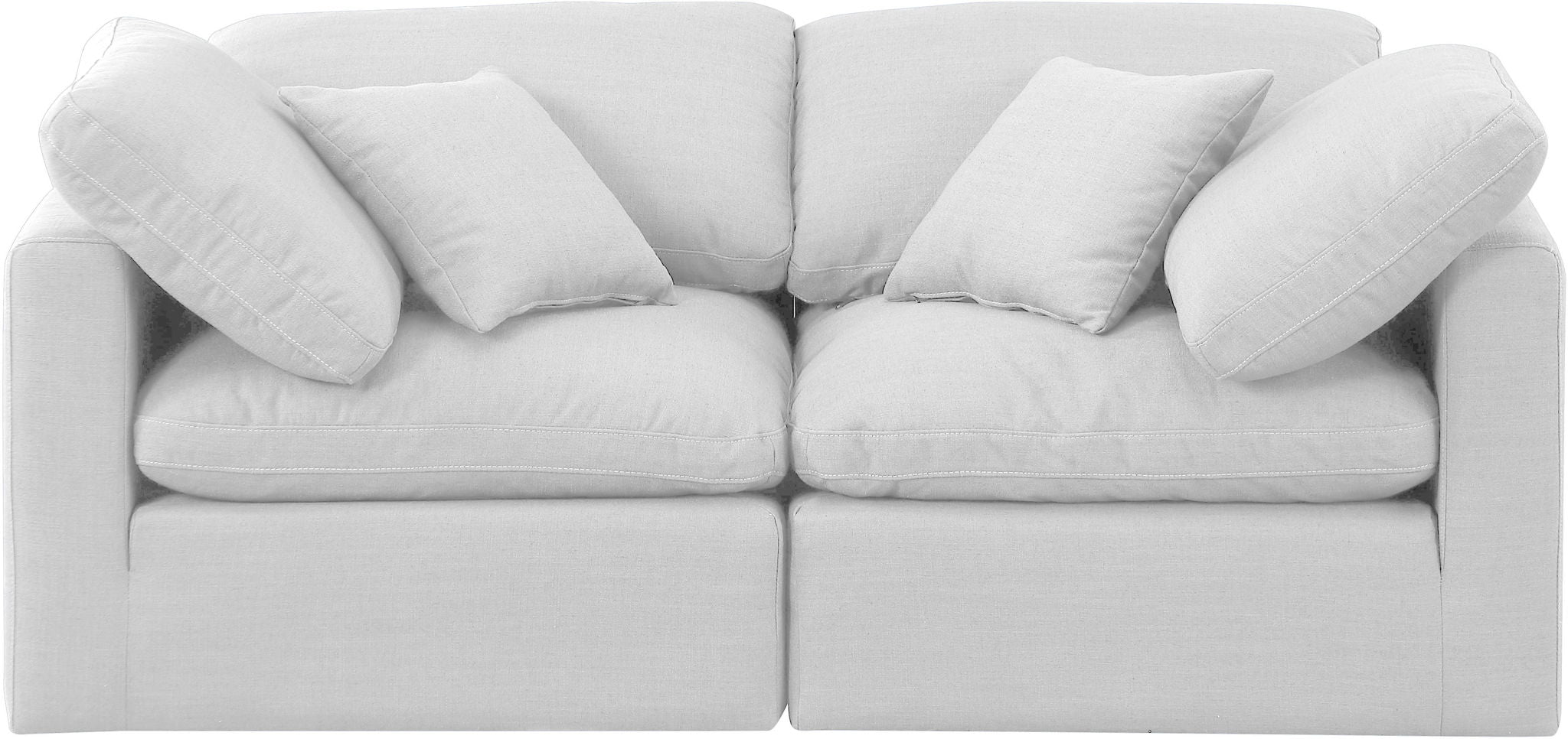 Indulge - Linen 2 Piece Modular Sofa - White - Urban Living Furniture (Los Angeles, CA)