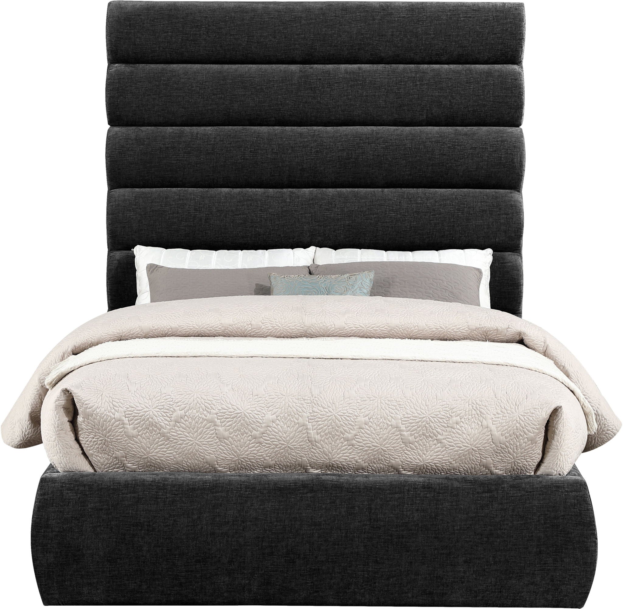 Adam - Chenille Fabric Bed With 70.5" Headboard