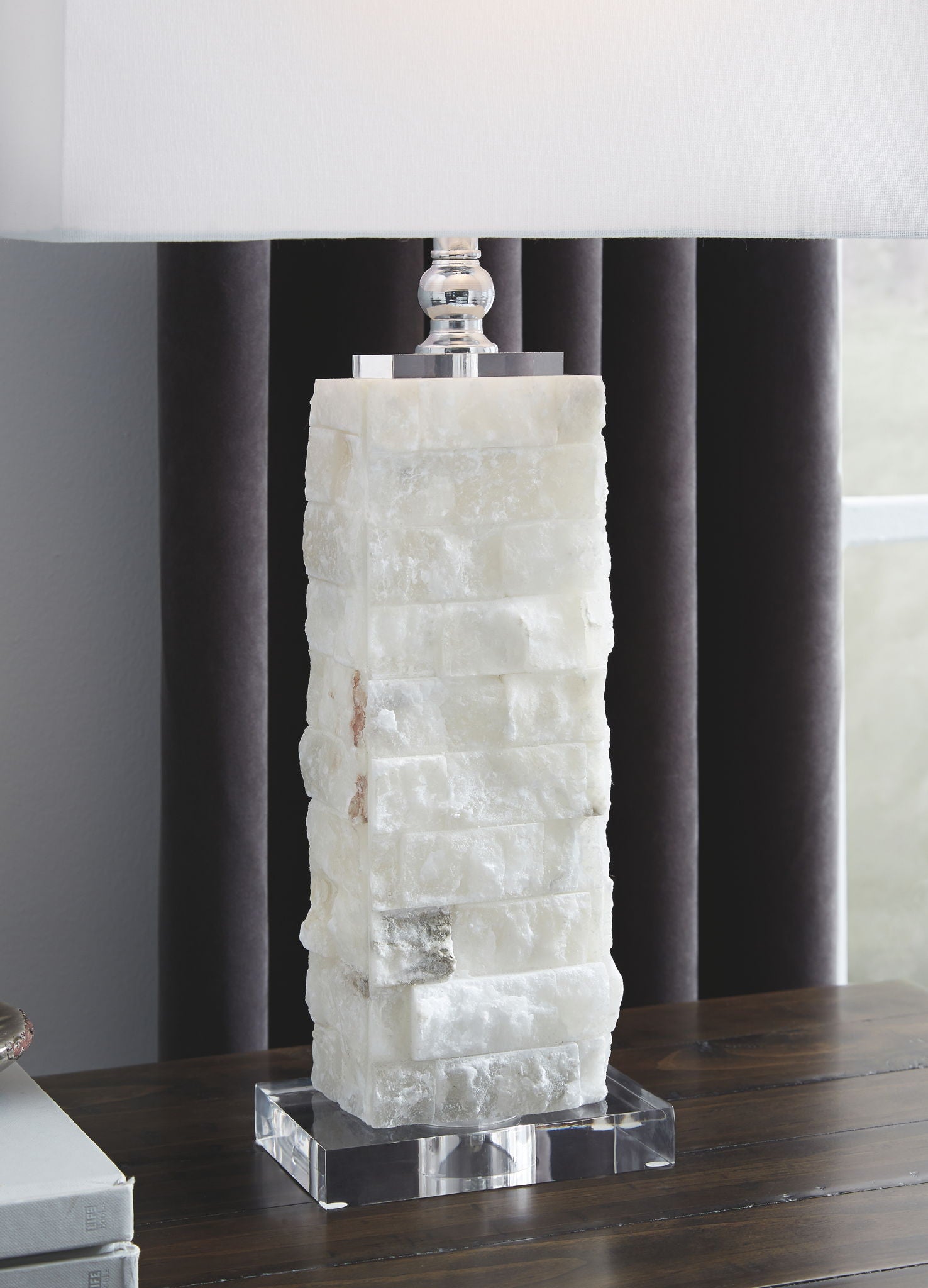 Malise - White - Alabaster Table Lamp - Urban Living Furniture (Los Angeles, CA)