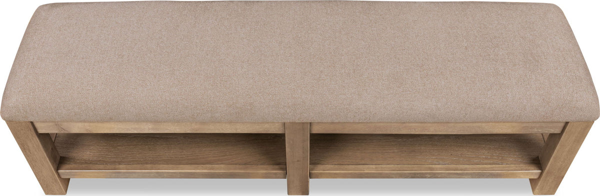Roycroft - Wooden / Upholstered Bench - Harvest Wood