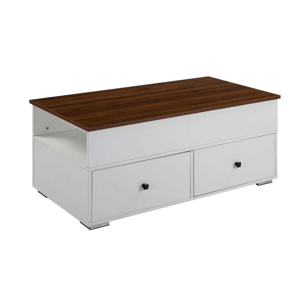 Raeden - Coffee Table With Lift Top - White & Walnut - Urban Living Furniture (Los Angeles, CA)